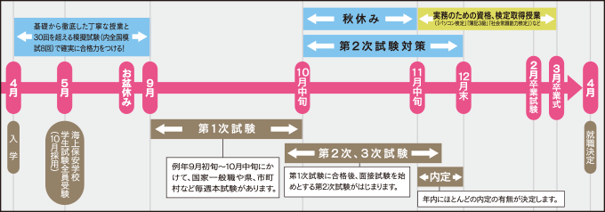 初級公務員科就職までの流れ